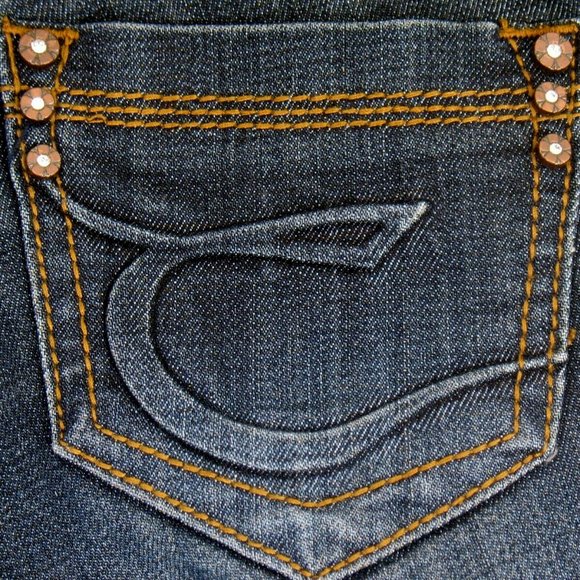 Clash Jeans - Skinny Slim - Dark Wash - Embellished - Women's Size 1 (tag) - Picture 4 of 8